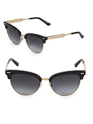 gucci gradient 55mm clubmaster sunglasses